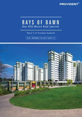 r a y s o f d a w n near nice mysore road junction