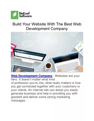 build your website with the best web development