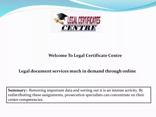 Legal document services much in demand through online