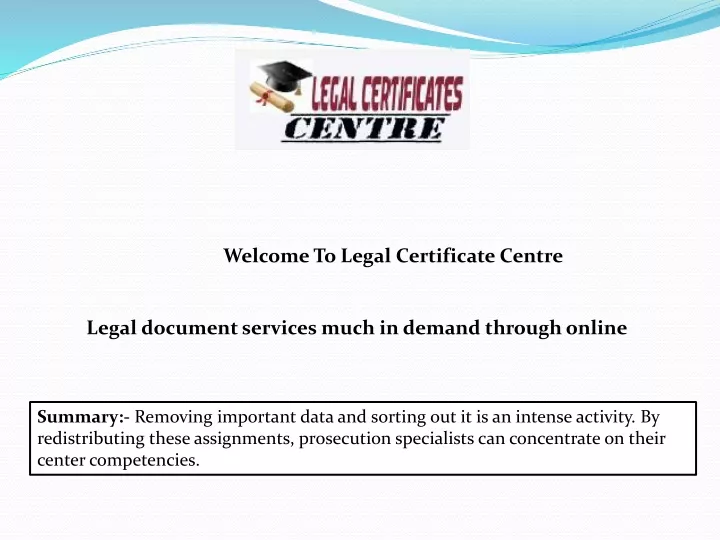 welcome to legal certificate centre