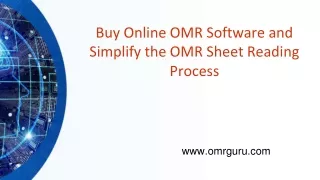 Buy Online OMR Software and Simplify the OMR Sheet Reading Process