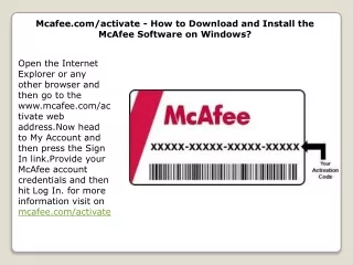 mcafee com activate how to download and install