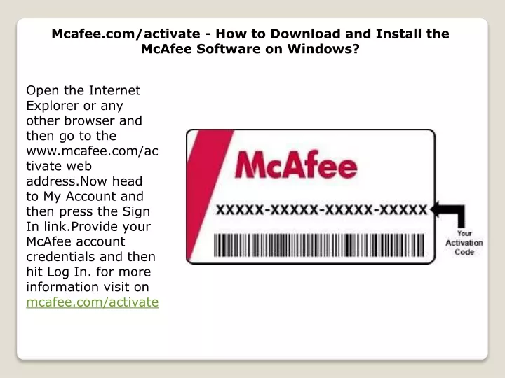 mcafee com activate how to download and install