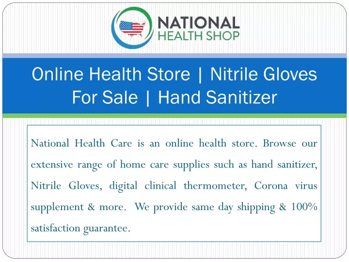 online health store nitrile gloves for sale hand sanitizer