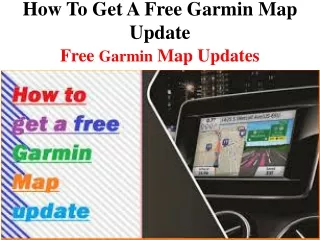 how to get a free garmin map update