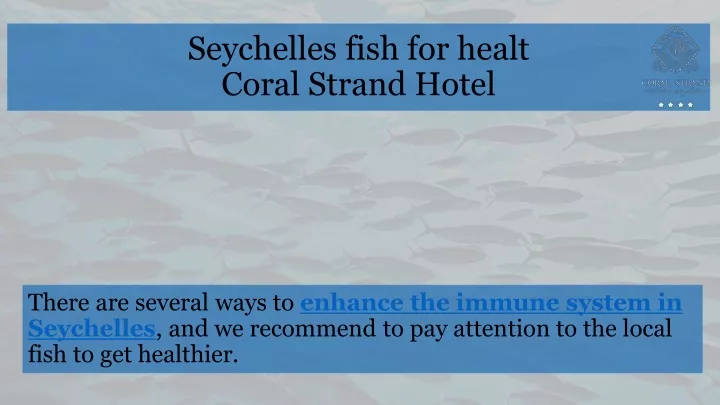 seychelles fish for healt coral strand hotel