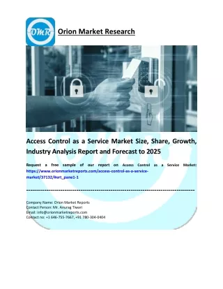 Access Control as a Service Market