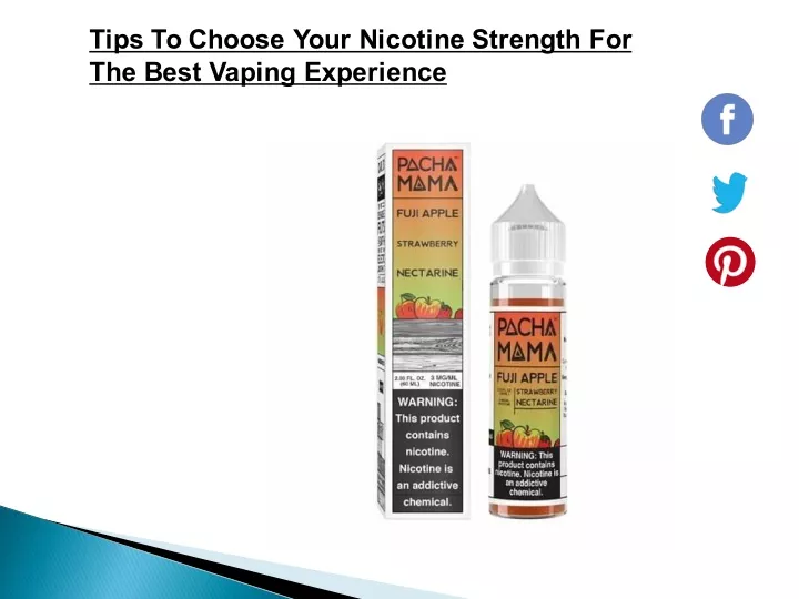tips to choose your nicotine strength