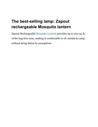 Zapout Mosquito Lantern-Flash Sale
