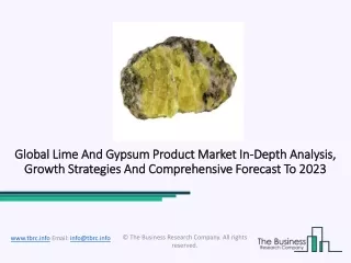 global global lime and gypsum product market lime