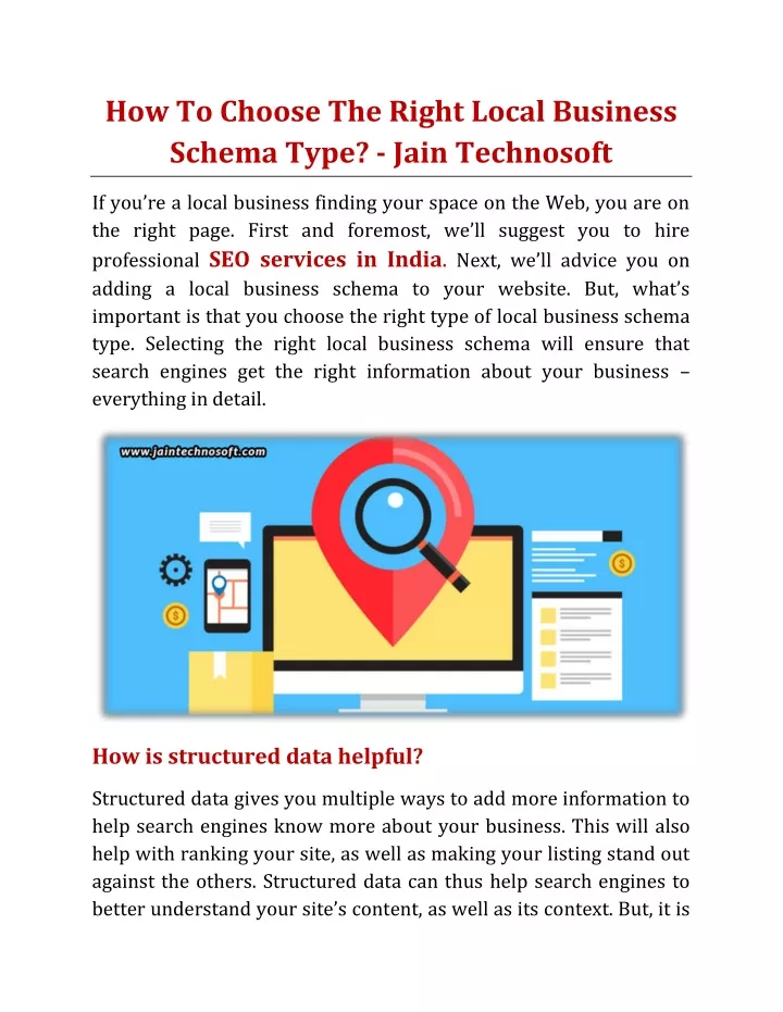 how to choose the right local business schema