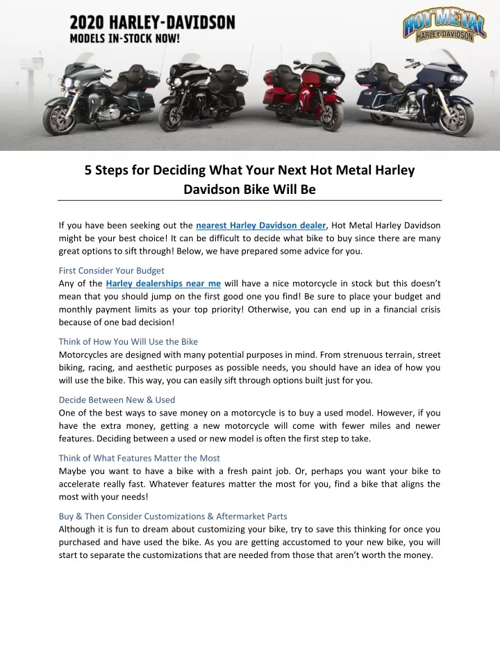 5 steps for deciding what your next hot metal