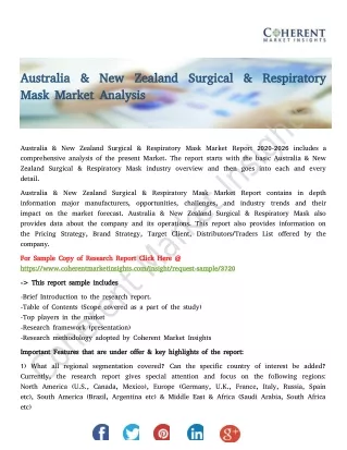 Australia & New Zealand Surgical & Respiratory Mask Market Analysis