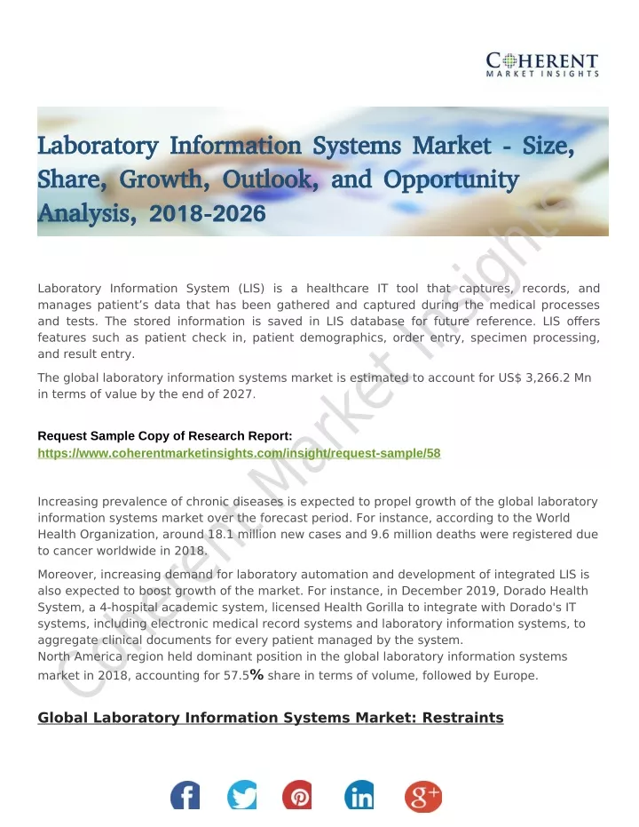 laboratory information systems market size