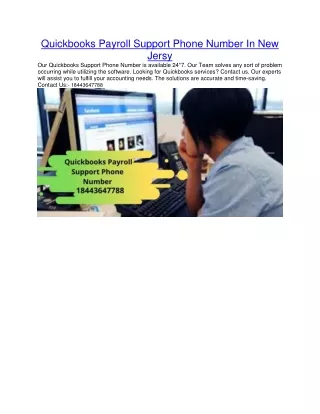 quickbooks payroll support phone number