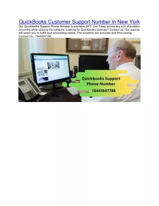 quickbooks customer support number in new york