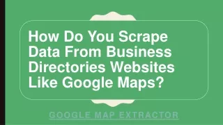 how do you scrape data from business directories