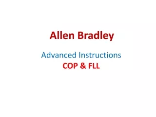 AB PLC COP & FLL INSTRUCTIONS