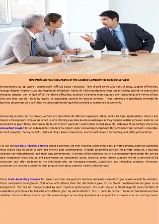 hire professional accountants of the leading