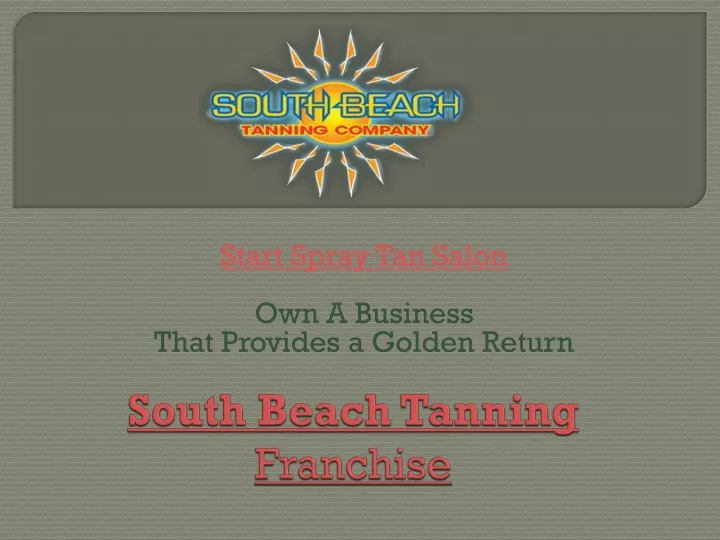 south beach tanning franchise