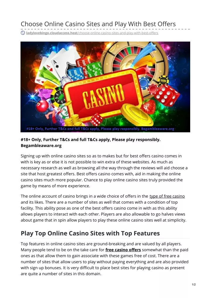 choose online casino sites and play with best