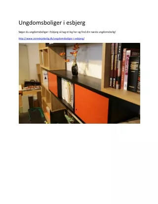 ungdomsboliger i esbjerg