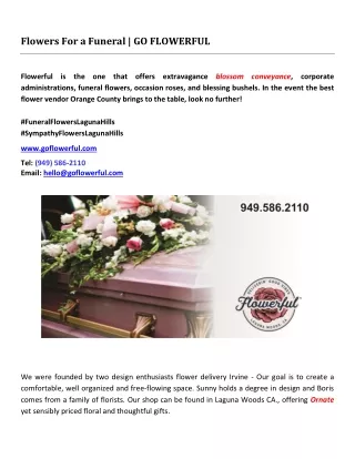 flowers for a funeral go flowerful