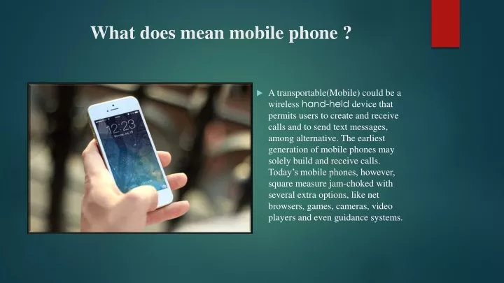 what does mean mobile phone