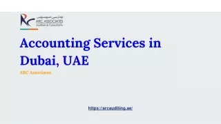 Accounting Services in Dubai, UAE