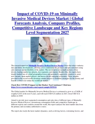 Minimally Invasive Medical Devices | Research Trades
