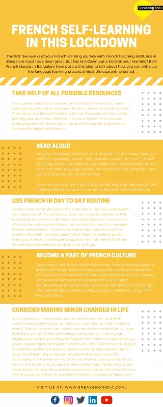 french self learning in this lockdown