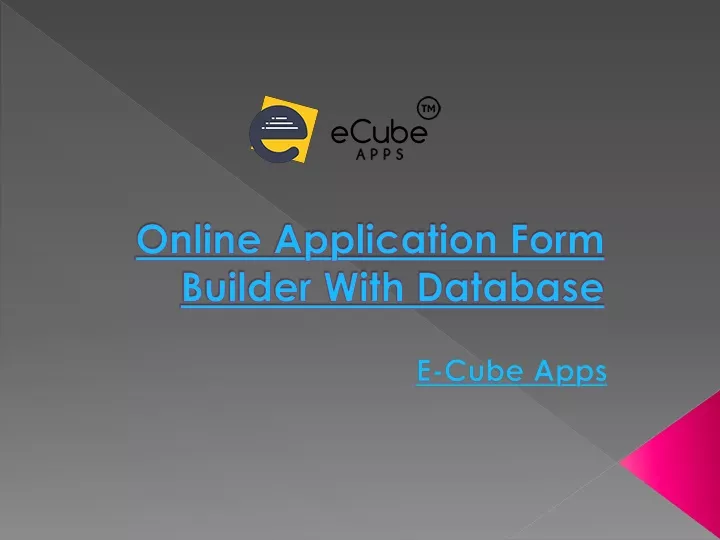 online application form builder with database