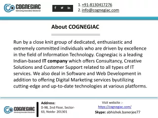 91 8130417276 info@cognegiac com