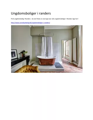 ungdomsboliger i randers