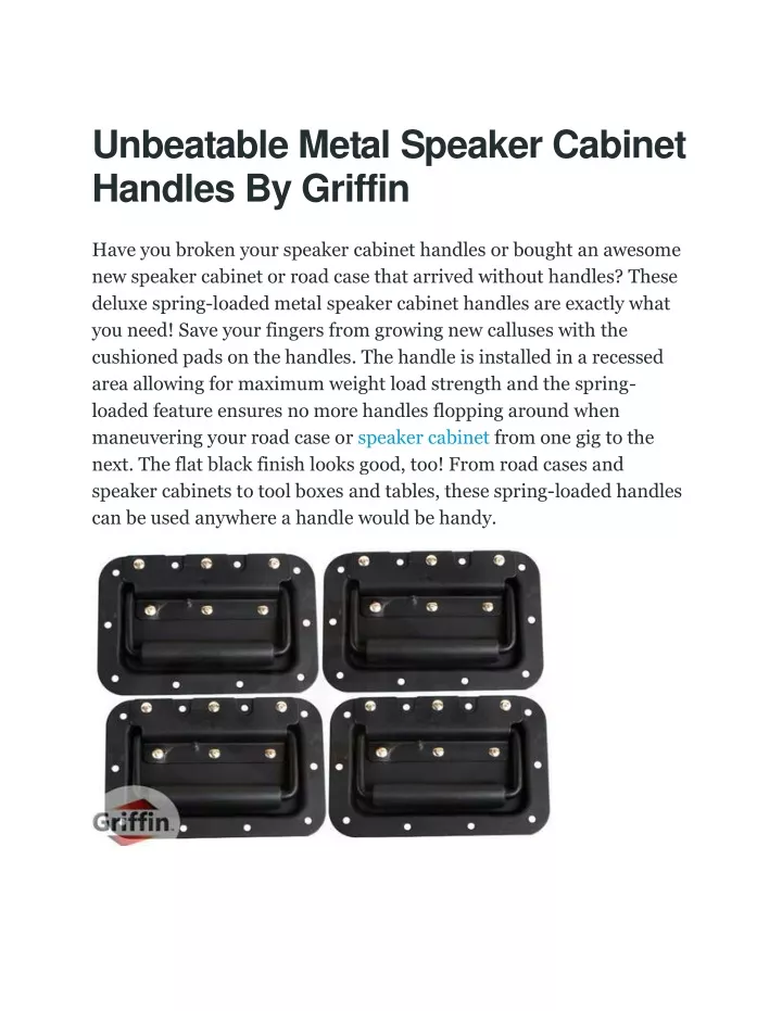 unbeatable metal speaker cabinet handles