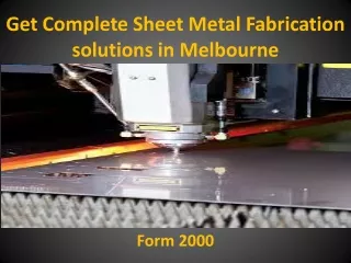 get complete sheet metal fabrication solutions in melbourne