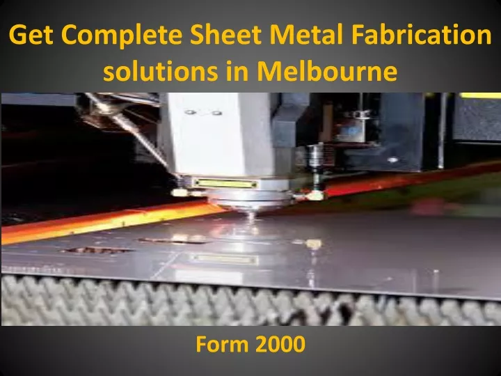 get complete sheet metal fabrication solutions in melbourne