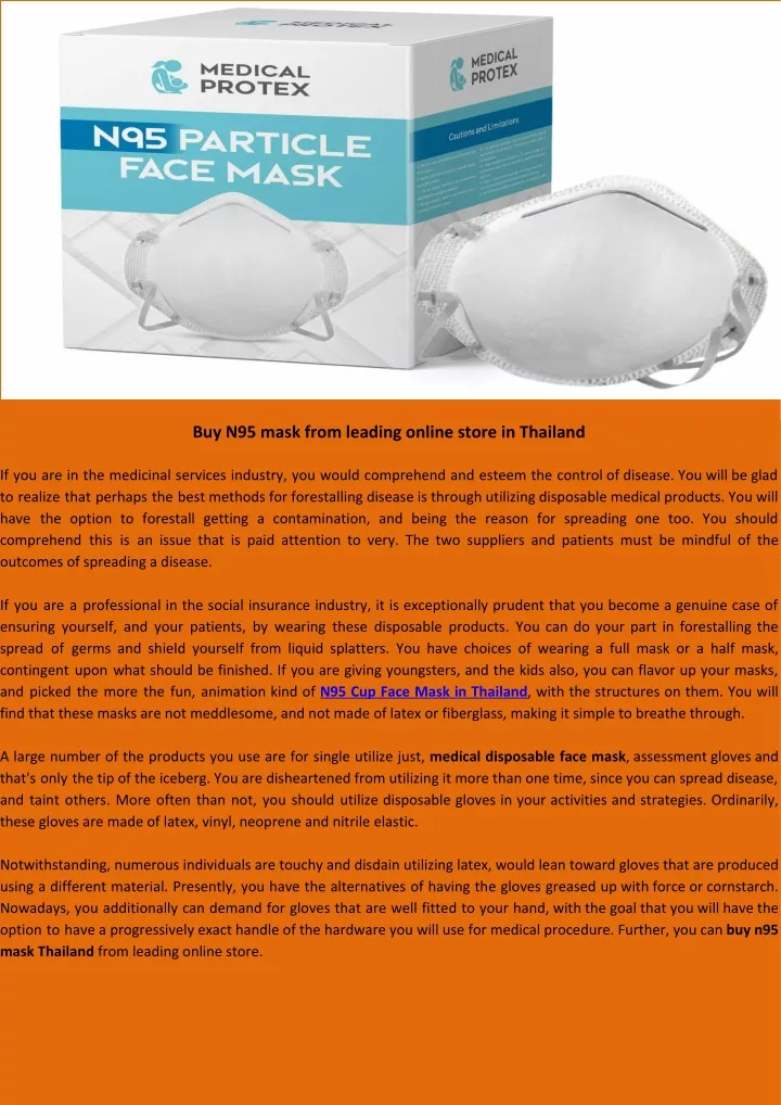 buy n95 mask from leading online store in thailand