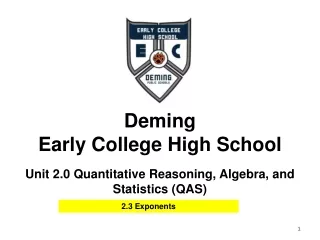 deming early college high school unit 2 0 quantitative reasoning algebra and statistics qas