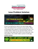 Love Problem Solution - slide 1