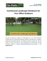 Commercial Landscape Gardeners for Your Office Outdoors - slide 1