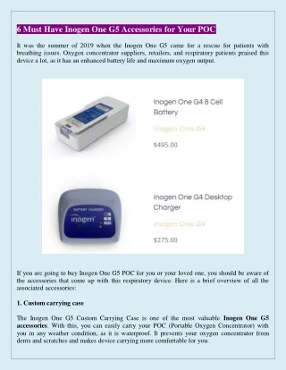 6 must have inogen one g5 accessories for your