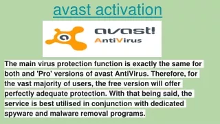 avast activation