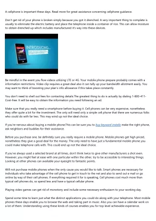 a cellphone is important these days read more