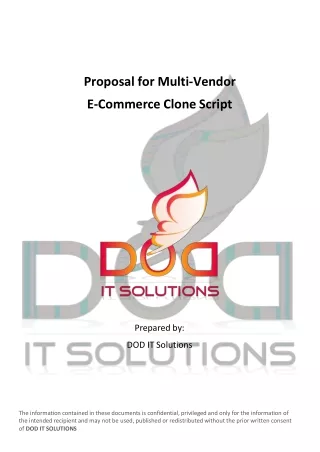 proposal for multi vendor e commerce clone script