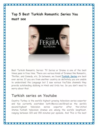 Best Turkish Romantic Series | Justinder.com