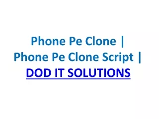 phone pe clone phone pe clone script dod it solutions