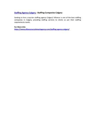 staffing agency calgary staffing companies
