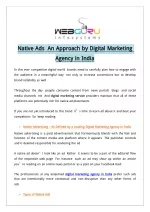 Native Ads: An Approach by Digital Marketing Agency in India