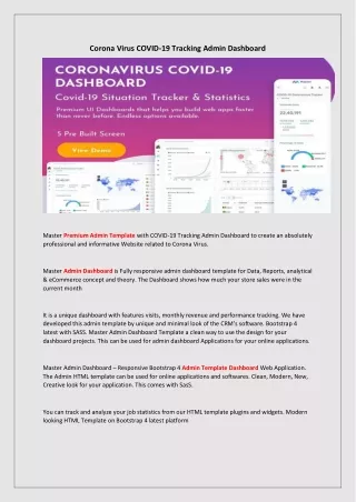 corona virus covid 19 tracking admin dashboard